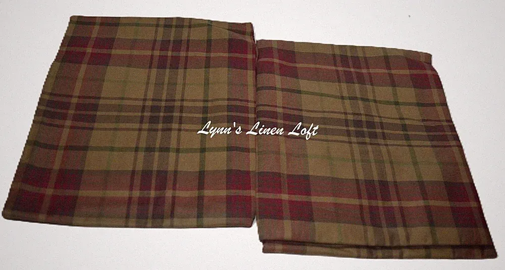 2 RALPH LAUREN Kensington Plaid STANDARD SHAMS NEW