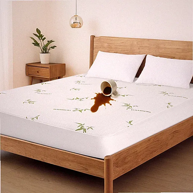 Bamboo Mattress Protector-Twin Size,Waterproof Cooling Machine Washable with...