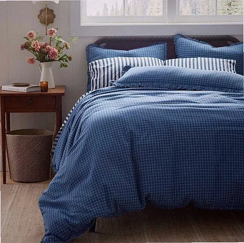 Classic Plaids Yarn-Dyed Cotton Duvet Cover Soho Plaid - Katherine Plaid