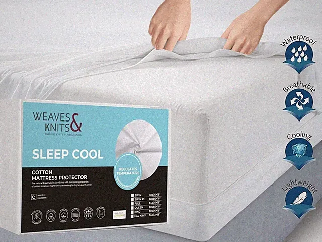 Cooling Mattress Protector 18 Inch Deep Pocket Waterproof Breathable Bed Cover